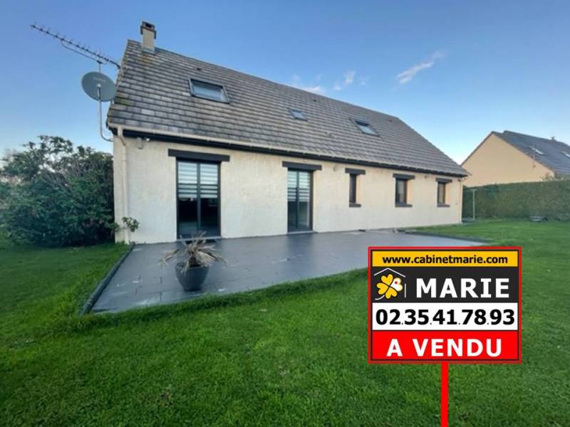 VENDU ! MAISON avec vie de PLAIN-PIED édifiée sur parcelle 700m² située à ANGERVILLE L'ORCHER (76280)