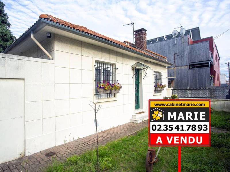 VENDU ! Maison de PLAIN-PIED avec GARAGE et JARDIN CLOS située secteur CALME de Graville au HAVRE (76600)